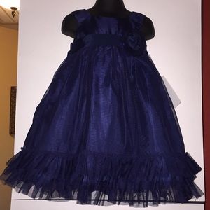 Navy blue little girls dress